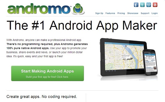 Andromo Free App Maker