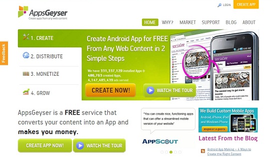 5 Sites To Make Free Android App, No Programming & Coding Skills