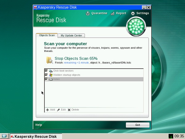 Kaspersky Rescue Disk Tool